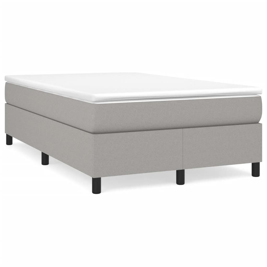 Sommier à lattes de lit avec matelas Gris clair 120x200cm Tissu - XIOS