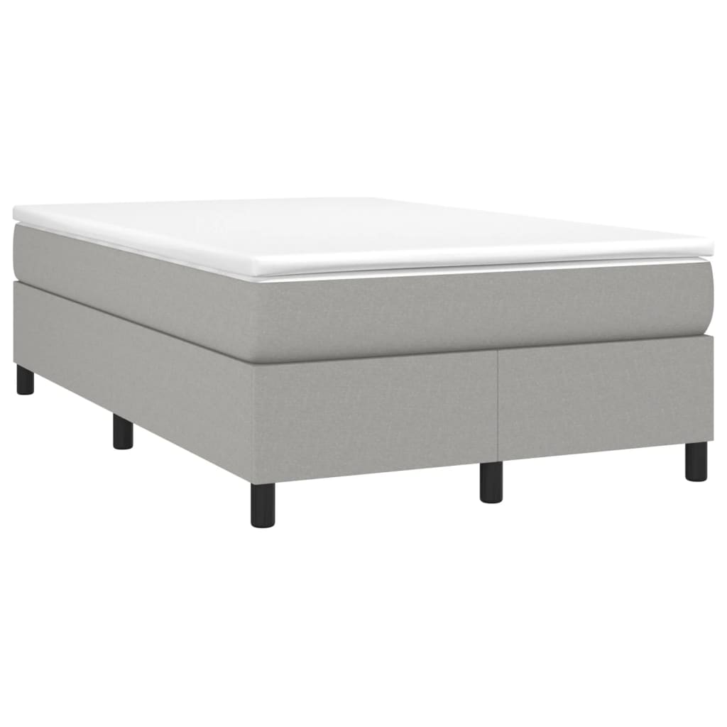 Sommier à lattes de lit avec matelas Gris clair 120x200cm Tissu - XIOS