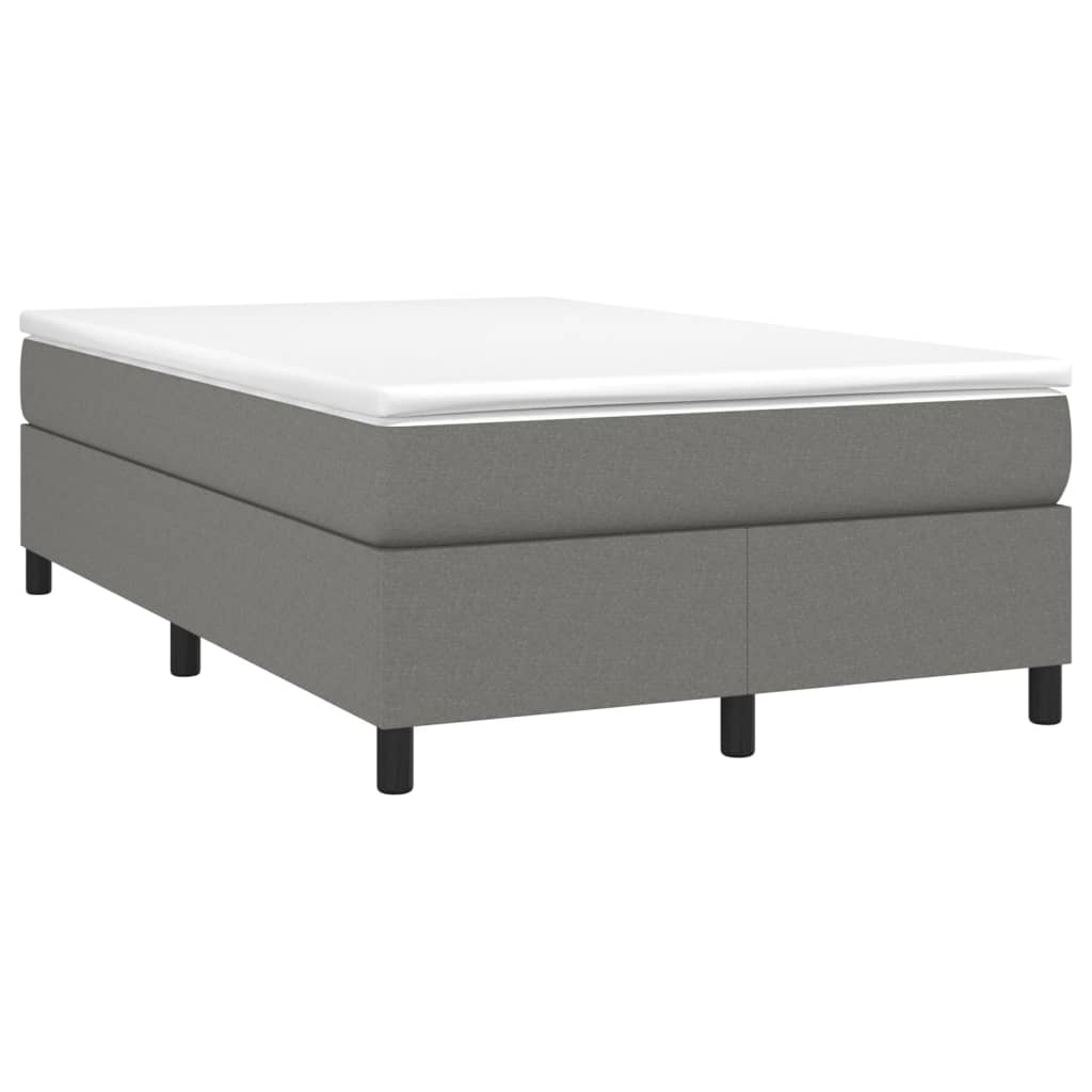 Sommier à lattes de lit avec matelas Gris foncé 120x200cm Tissu - XIOS
