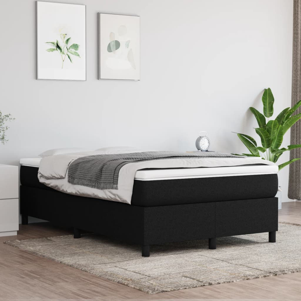 Sommier à lattes de lit avec matelas Noir 120x200 cm Tissu - XIOS