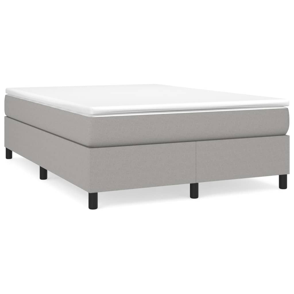 Sommier à lattes de lit avec matelas Gris clair 140x190cm Tissu - XIOS