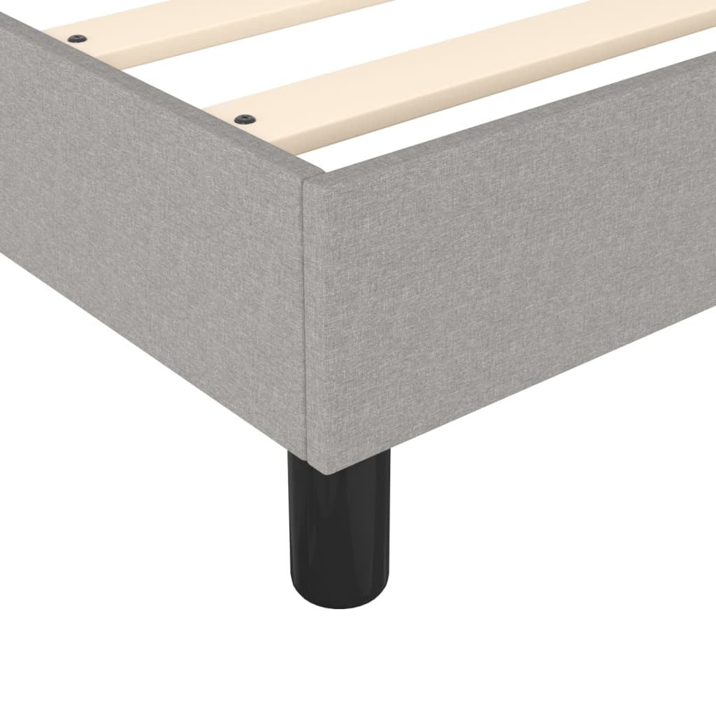 Sommier à lattes de lit avec matelas Gris clair 140x190cm Tissu - XIOS