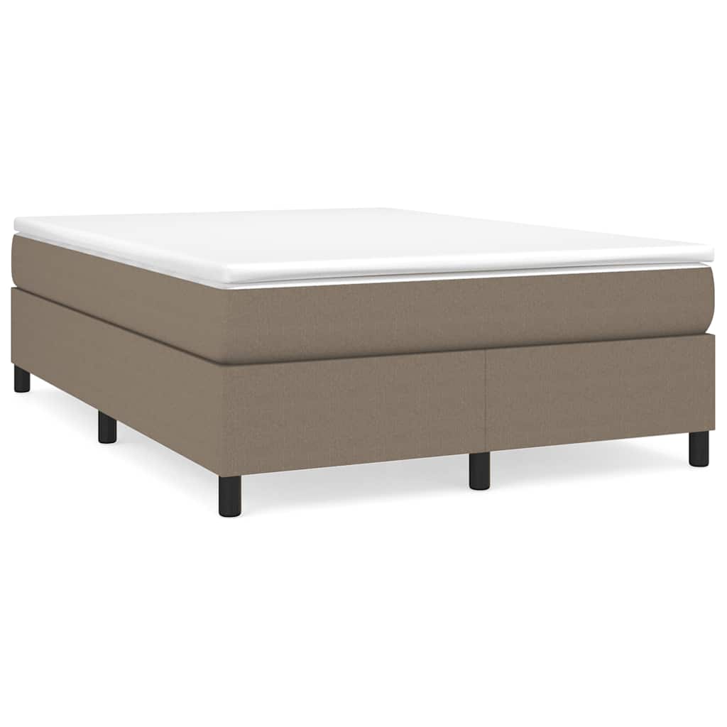 Sommier à lattes de lit avec matelas Taupe 140x190 cm Tissu - XIOS