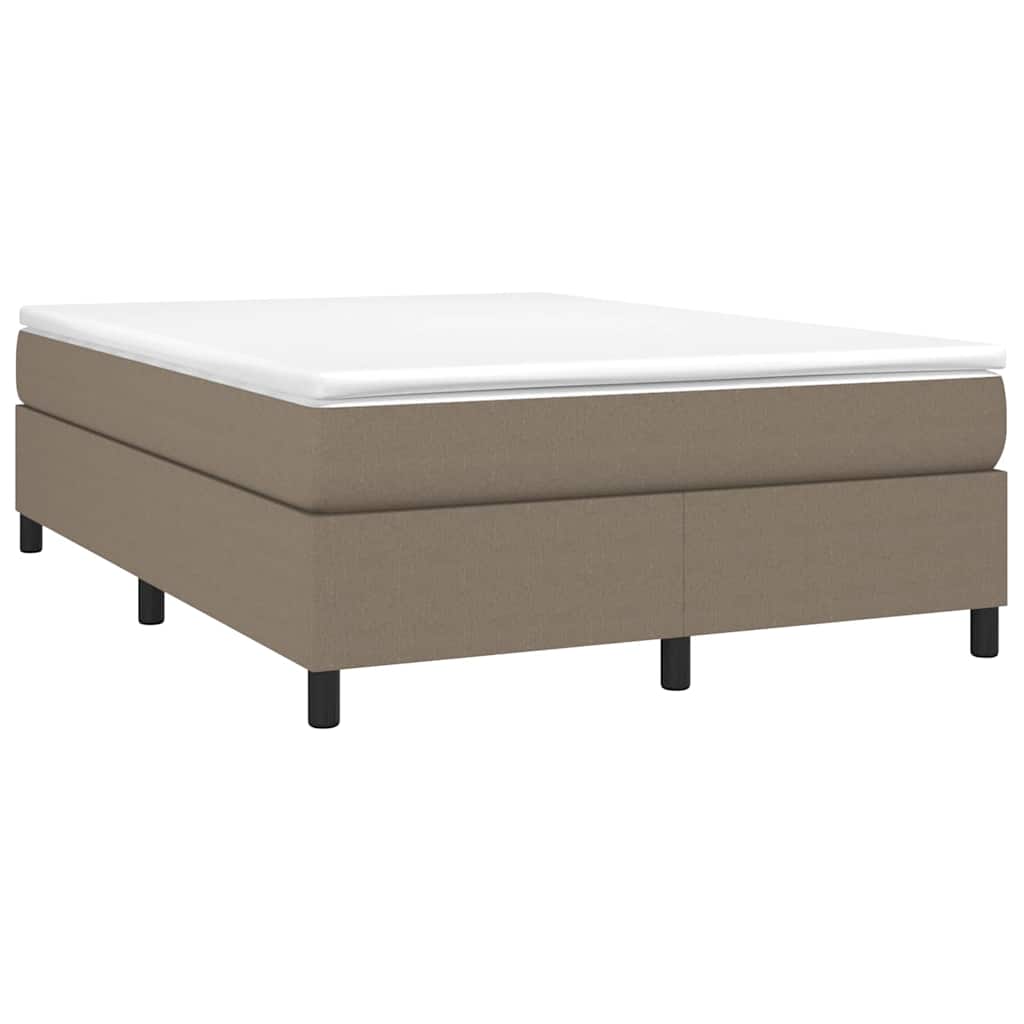 Sommier à lattes de lit avec matelas Taupe 140x190 cm Tissu - XIOS