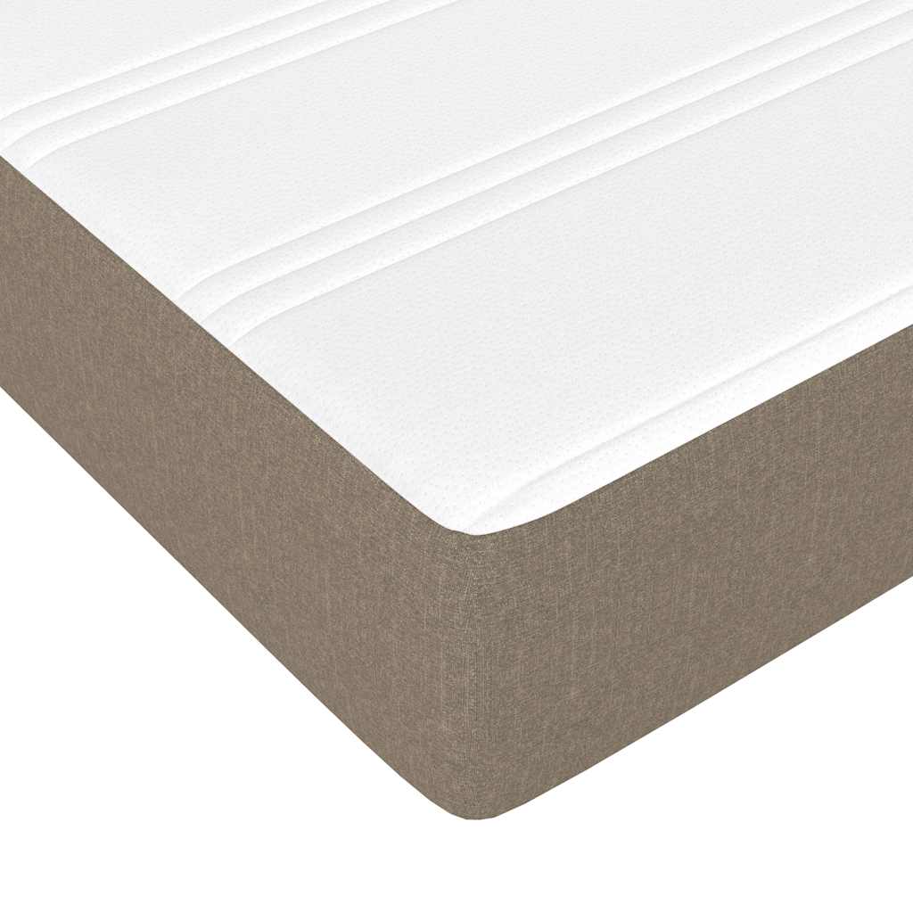 Sommier à lattes de lit avec matelas Taupe 140x190 cm Tissu - XIOS