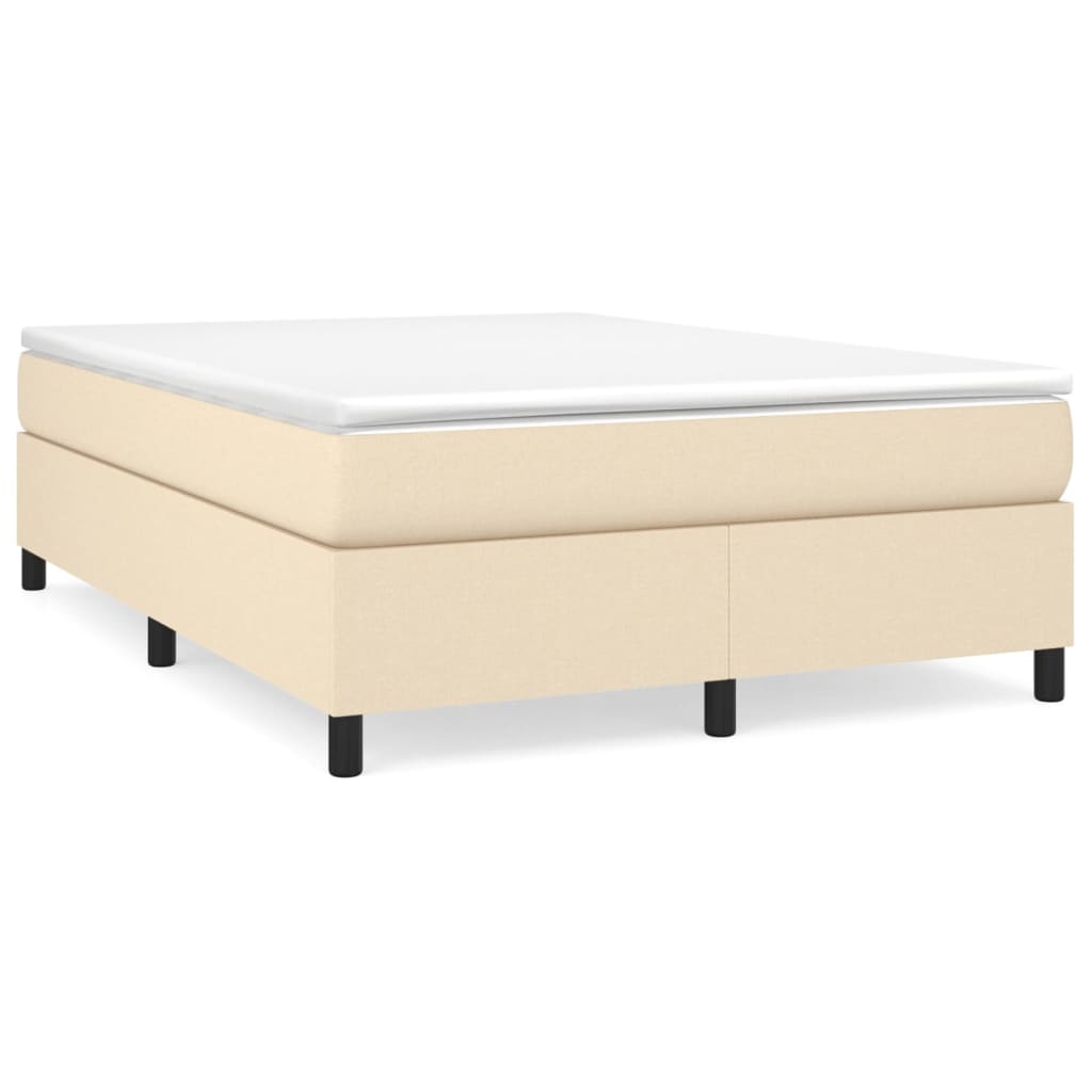 Sommier à lattes de lit avec matelas Crème 140x190 cm Tissu - XIOS