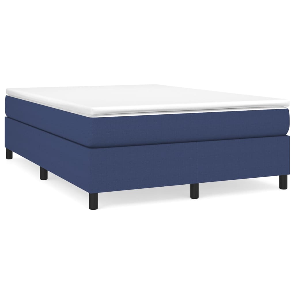 Sommier à lattes de lit avec matelas Bleu 140x190 cm Tissu - XIOS