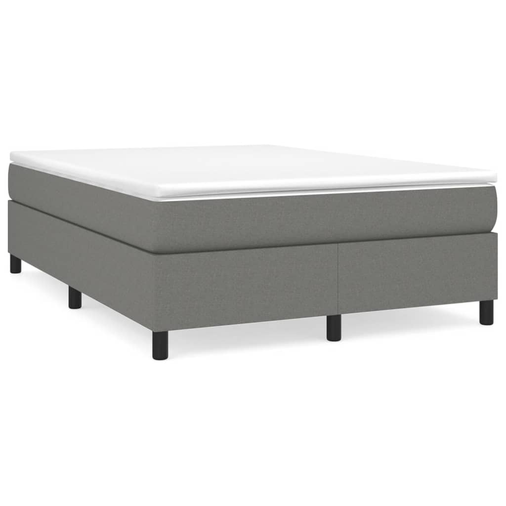 Sommier à lattes de lit avec matelas Gris foncé 140x200cm Tissu - XIOS