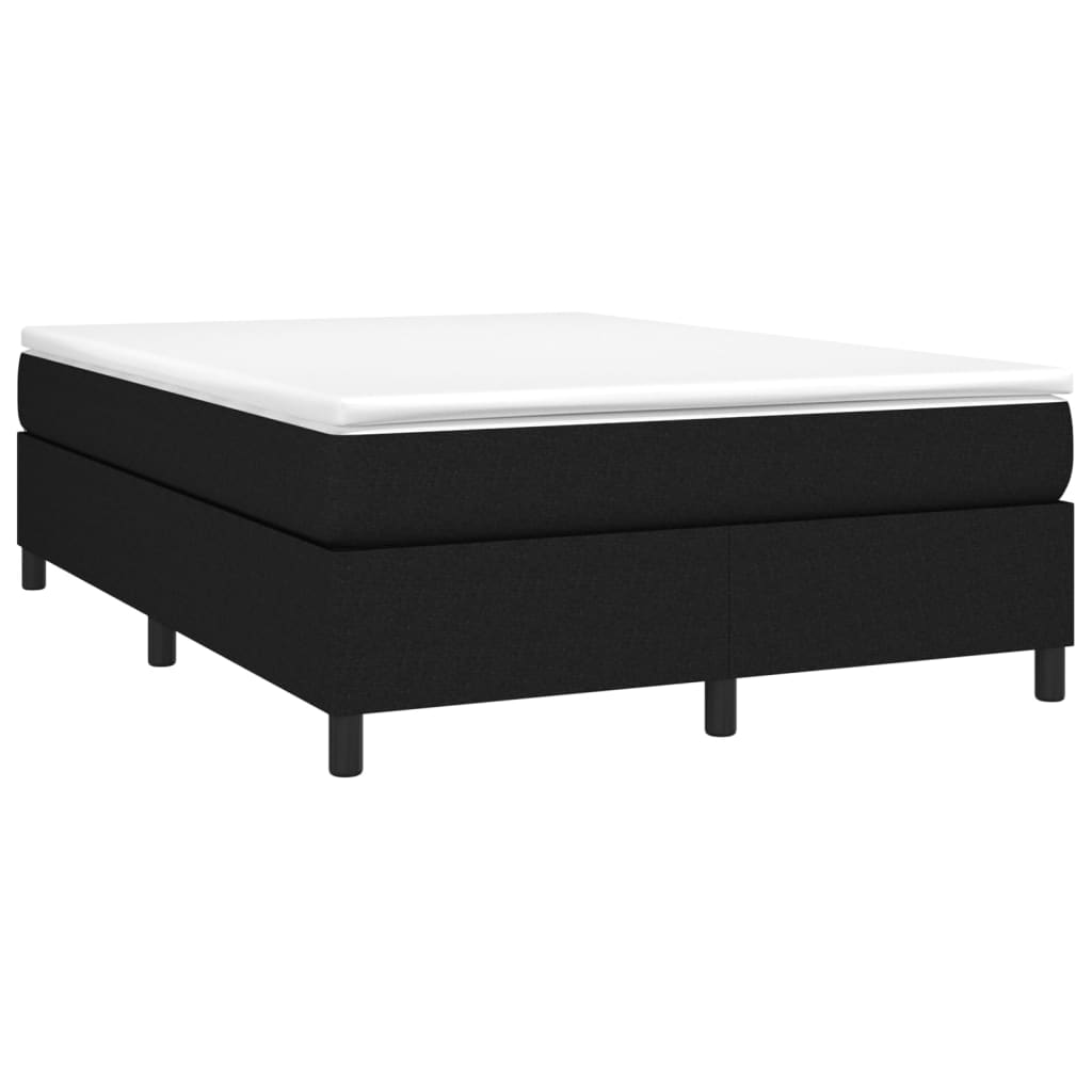 Sommier à lattes de lit avec matelas Noir 140x200 cm Tissu - XIOS