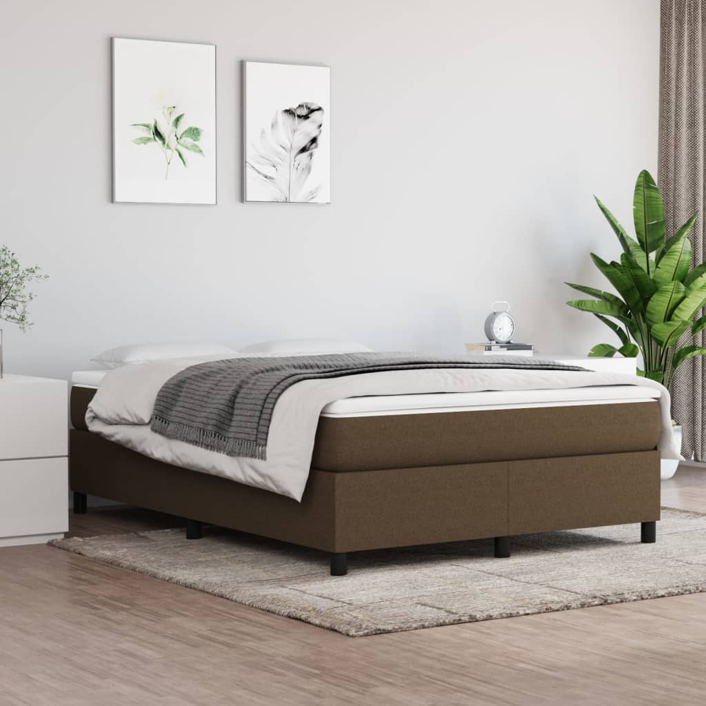 Sommier à lattes de lit avec matelas Marron foncé 140x200 cm - XIOS