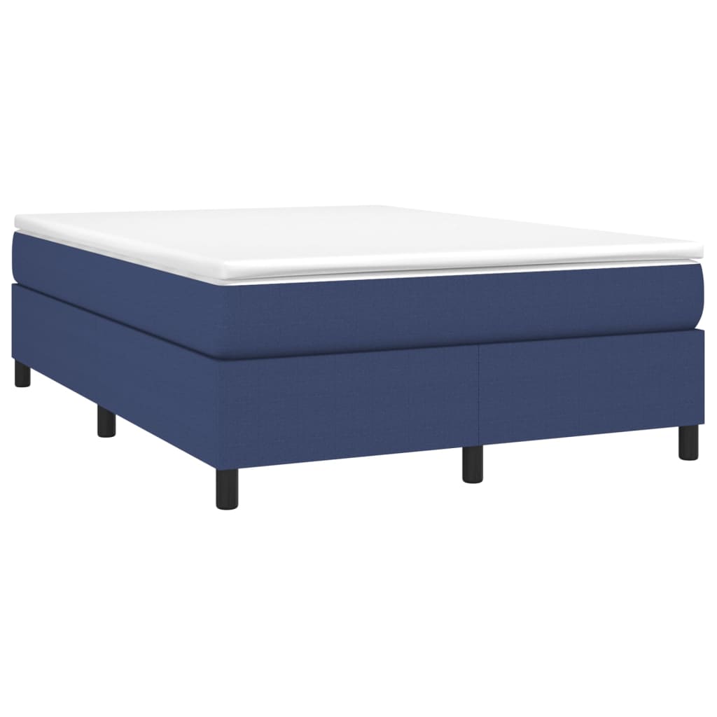 Sommier à lattes de lit avec matelas Bleu 140x200 cm Tissu - XIOS