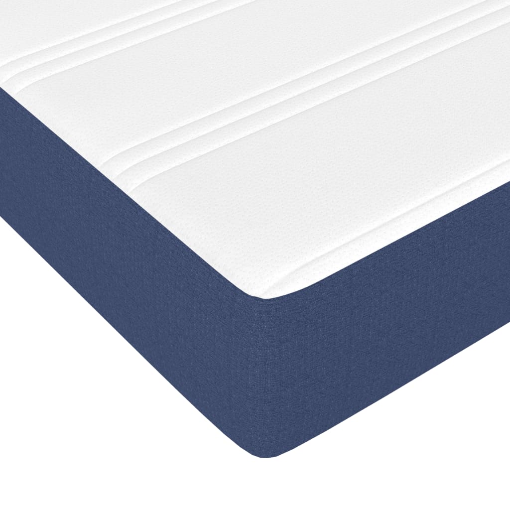 Sommier à lattes de lit avec matelas Bleu 140x200 cm Tissu - XIOS