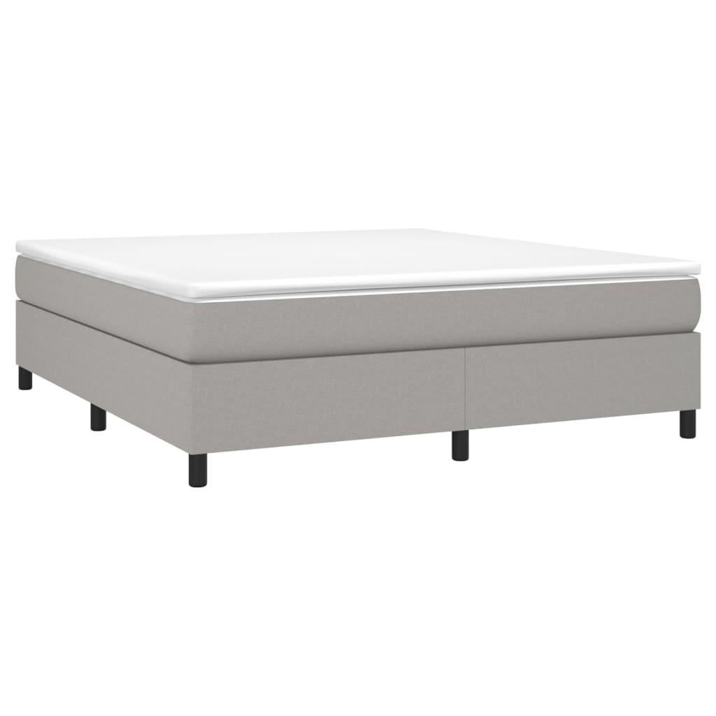 Sommier à lattes de lit avec matelas Gris clair 160x200cm Tissu - XIOS