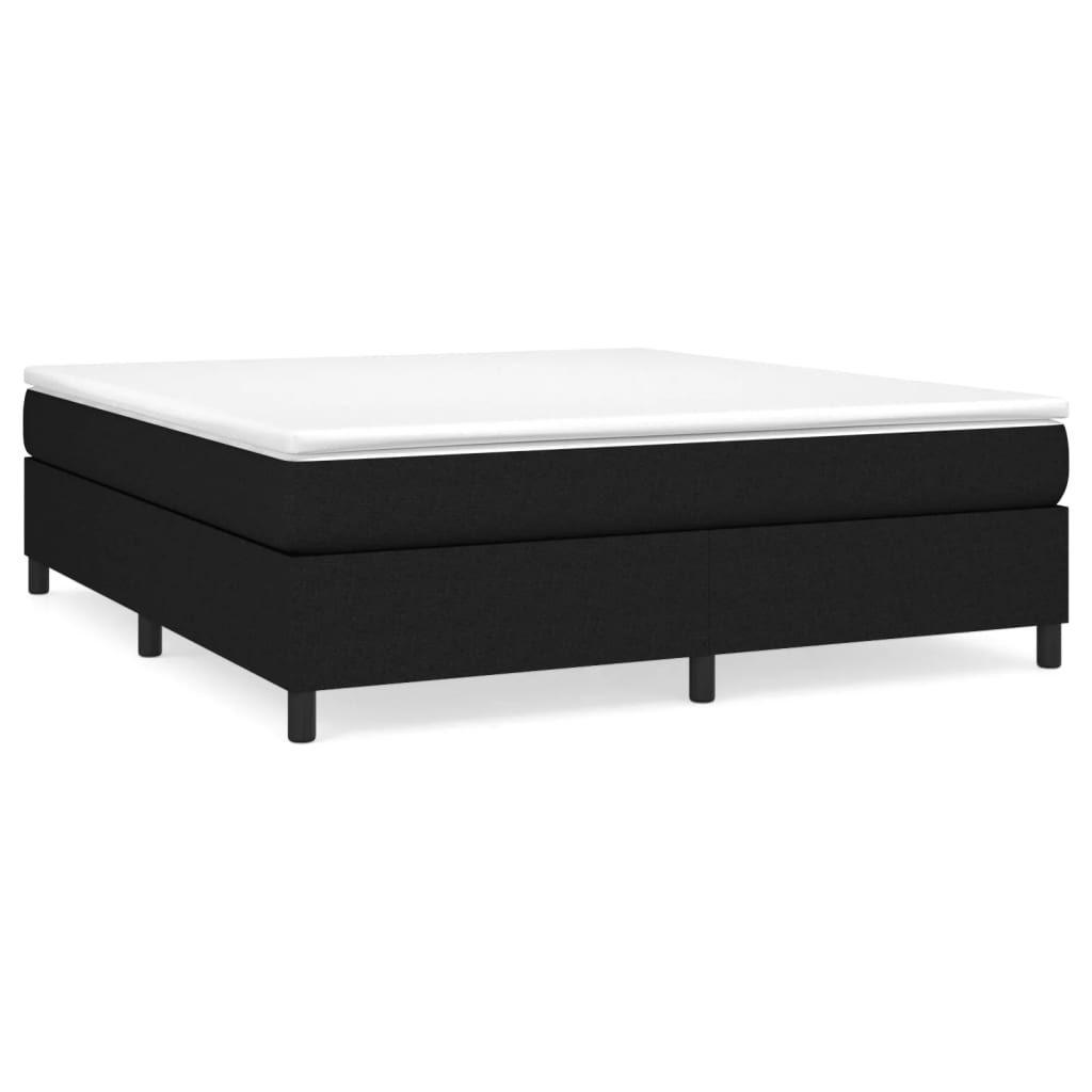 Sommier à lattes de lit avec matelas Noir 160x200 cm Tissu - XIOS