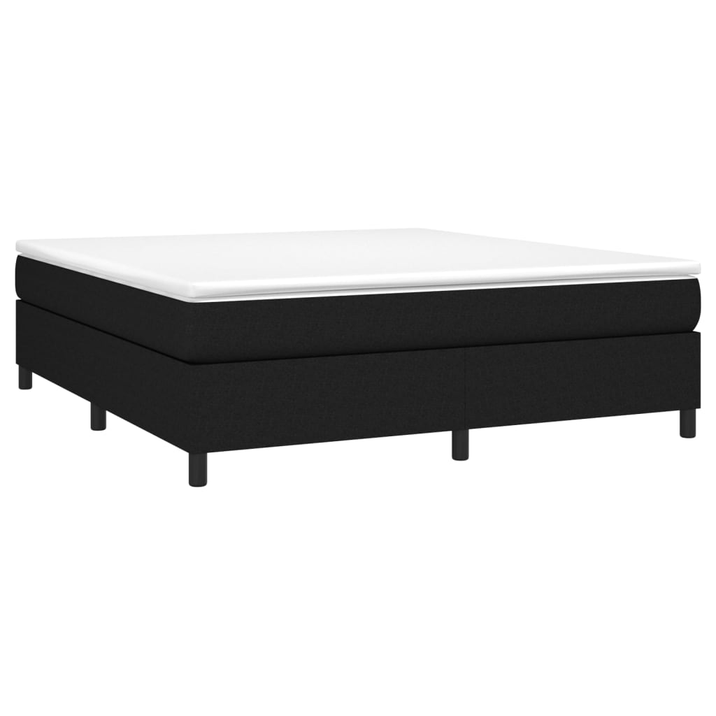 Sommier à lattes de lit avec matelas Noir 160x200 cm Tissu - XIOS