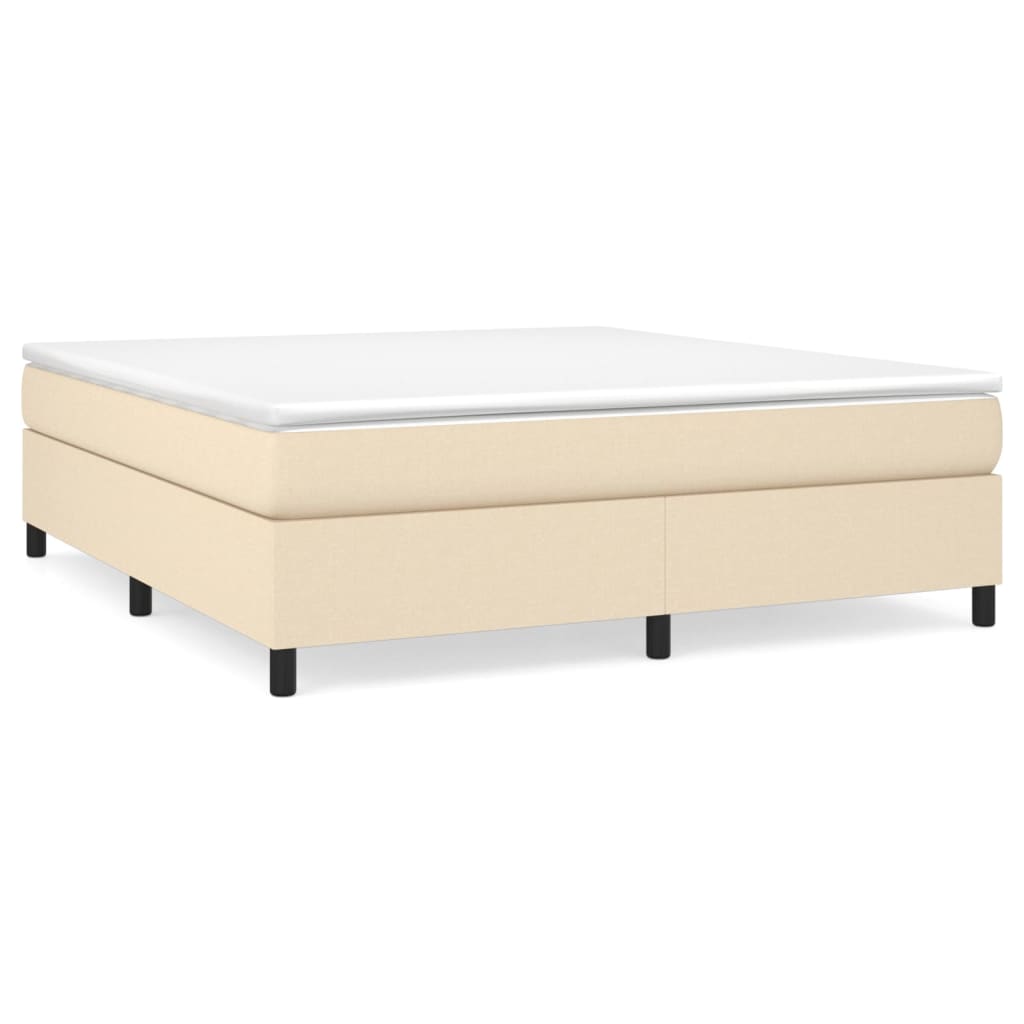 Sommier à lattes de lit avec matelas Crème 160x200 cm Tissu - XIOS