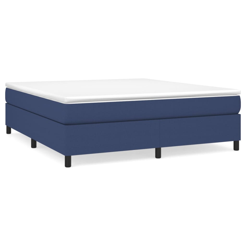 Sommier à lattes de lit avec matelas Bleu 160x200 cm Tissu - XIOS