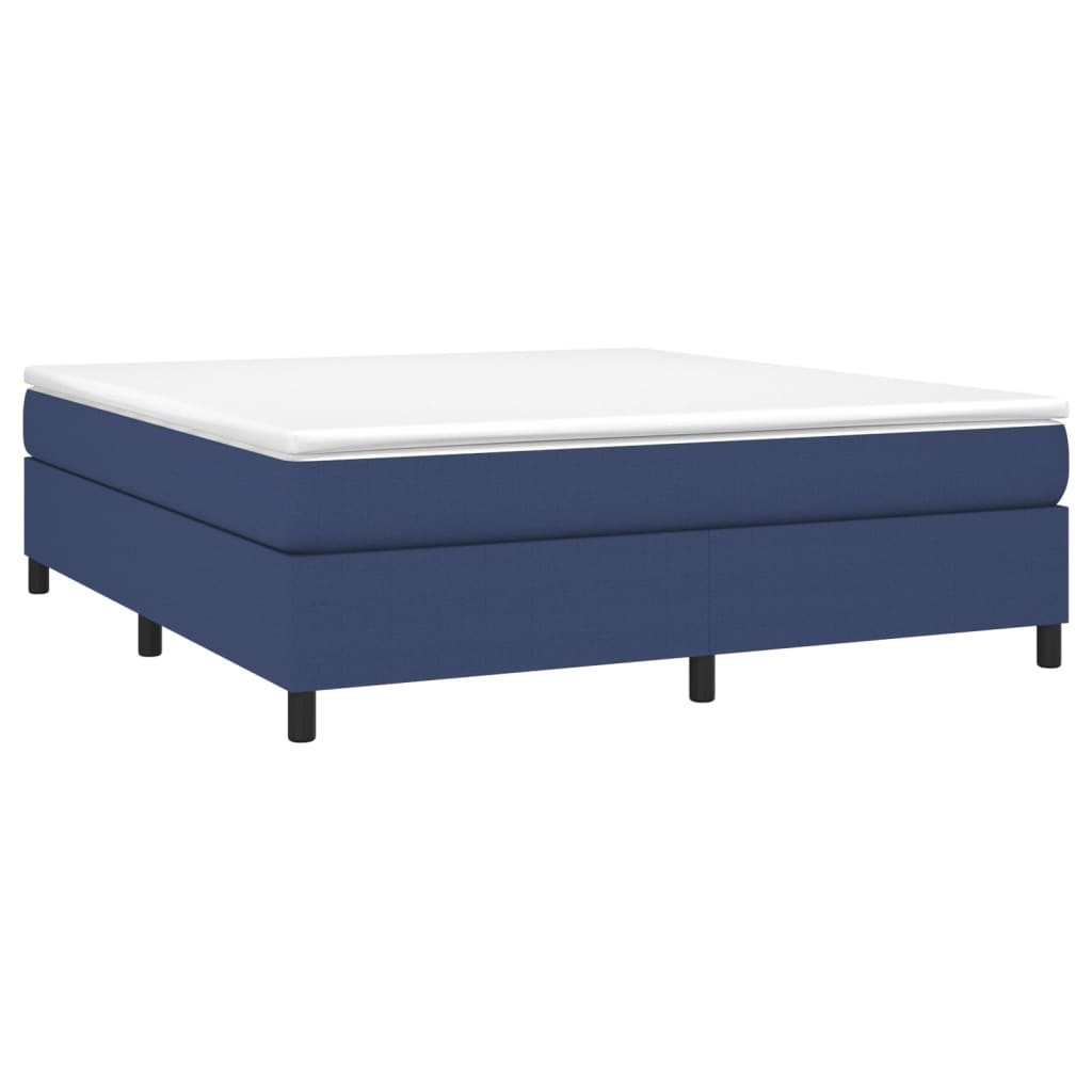 Sommier à lattes de lit avec matelas Bleu 160x200 cm Tissu - XIOS