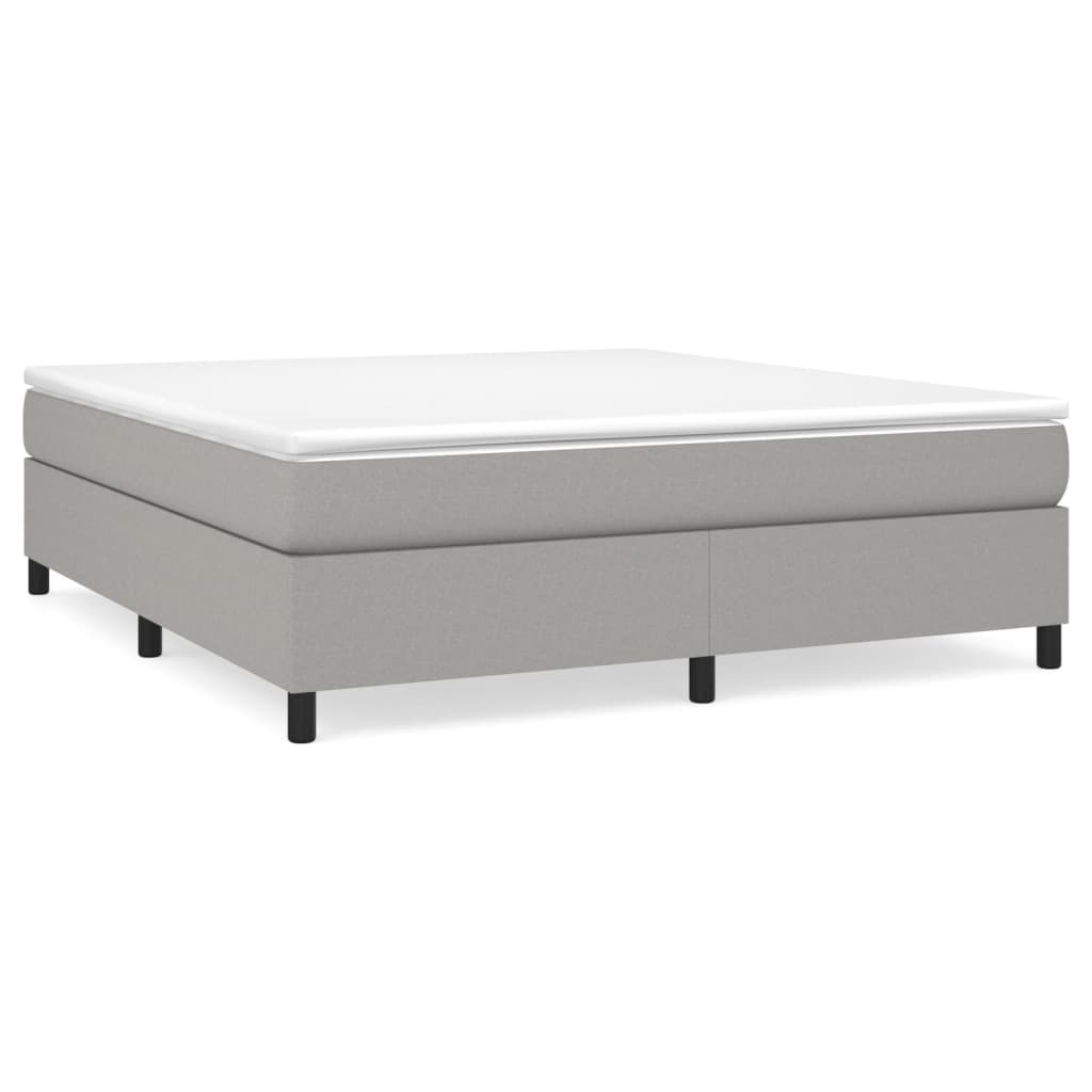 Sommier à lattes de lit avec matelas Gris clair 180x200cm Tissu - XIOS