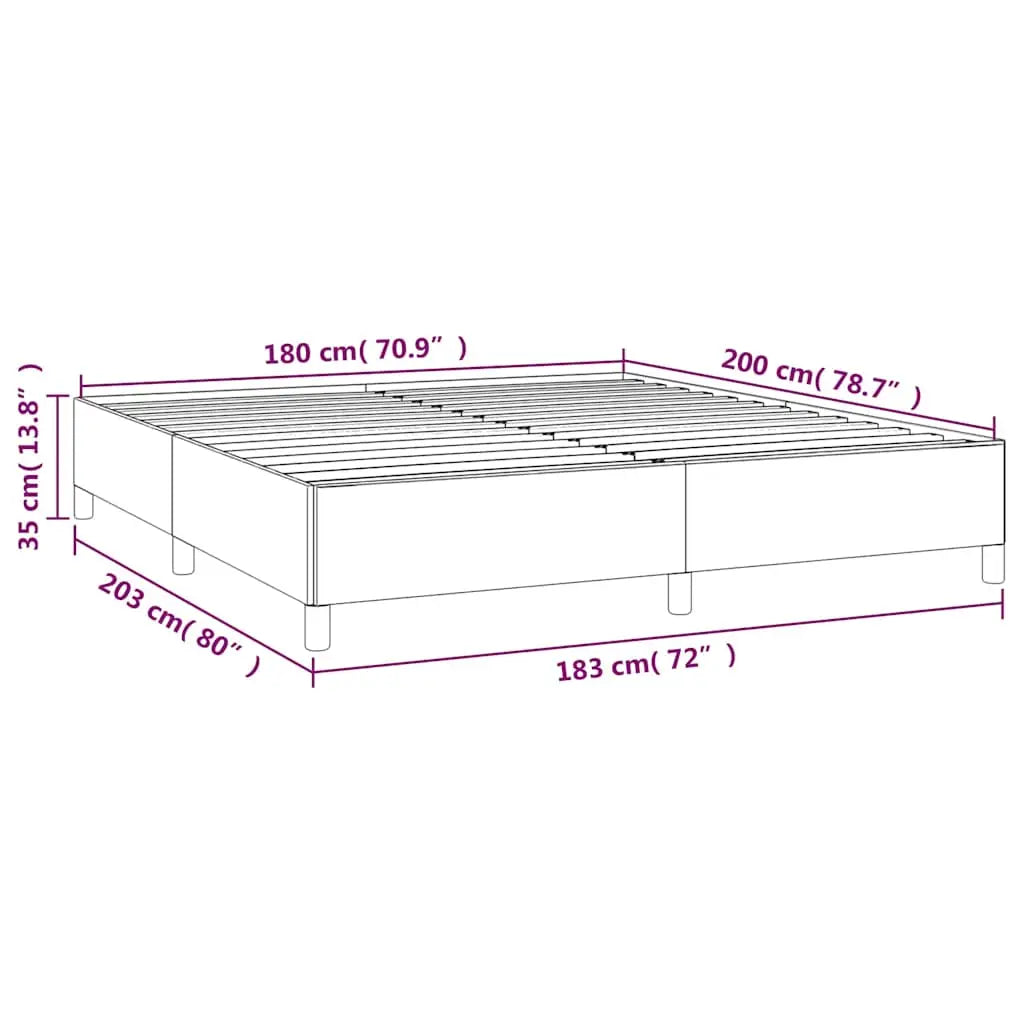 Sommier à lattes de lit avec matelas Taupe 180x200 cm Tissu - XIOS