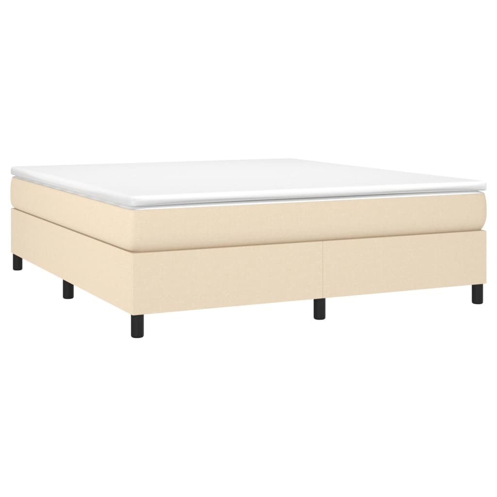 Sommier à lattes de lit avec matelas Crème 180x200 cm Tissu - XIOS