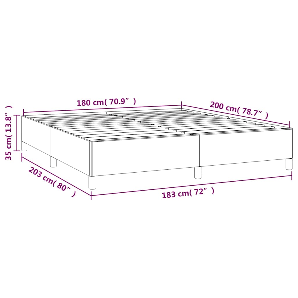 Sommier à lattes de lit avec matelas Crème 180x200 cm Tissu