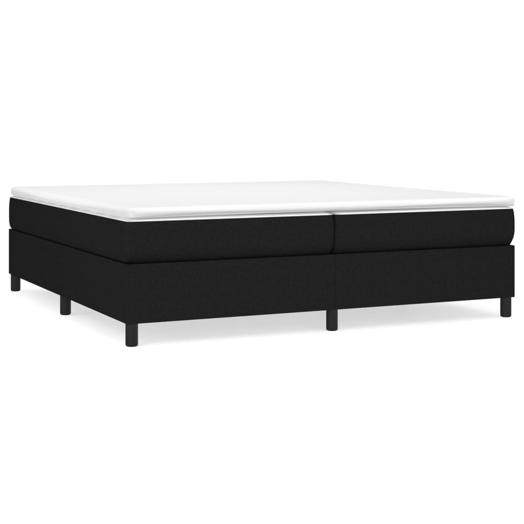 Sommier à lattes de lit avec matelas Noir 200x200 cm Tissu - XIOS