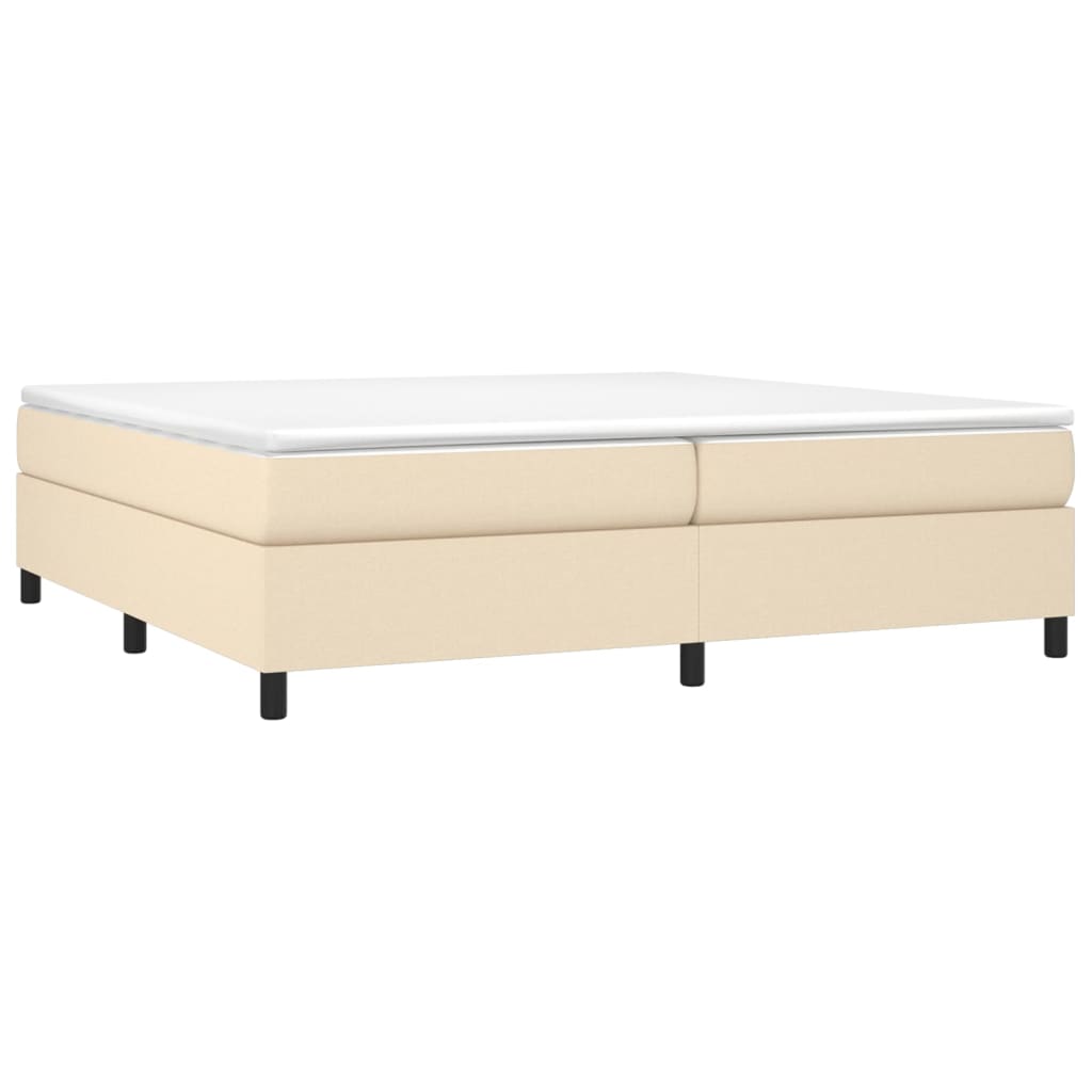 Sommier à lattes de lit avec matelas Crème 200x200 cm Tissu - XIOS