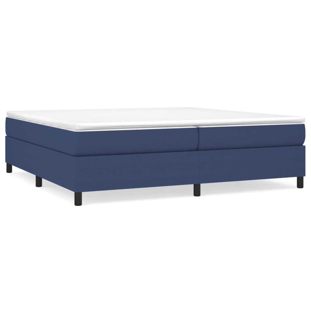 Sommier à lattes de lit avec matelas Bleu 200x200 cm Tissu - XIOS