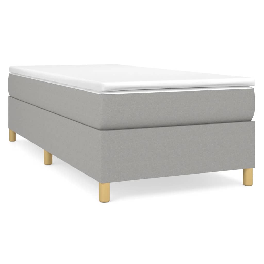 Sommier à lattes de lit avec matelas Gris clair 80x200 cm Tissu - XIOS