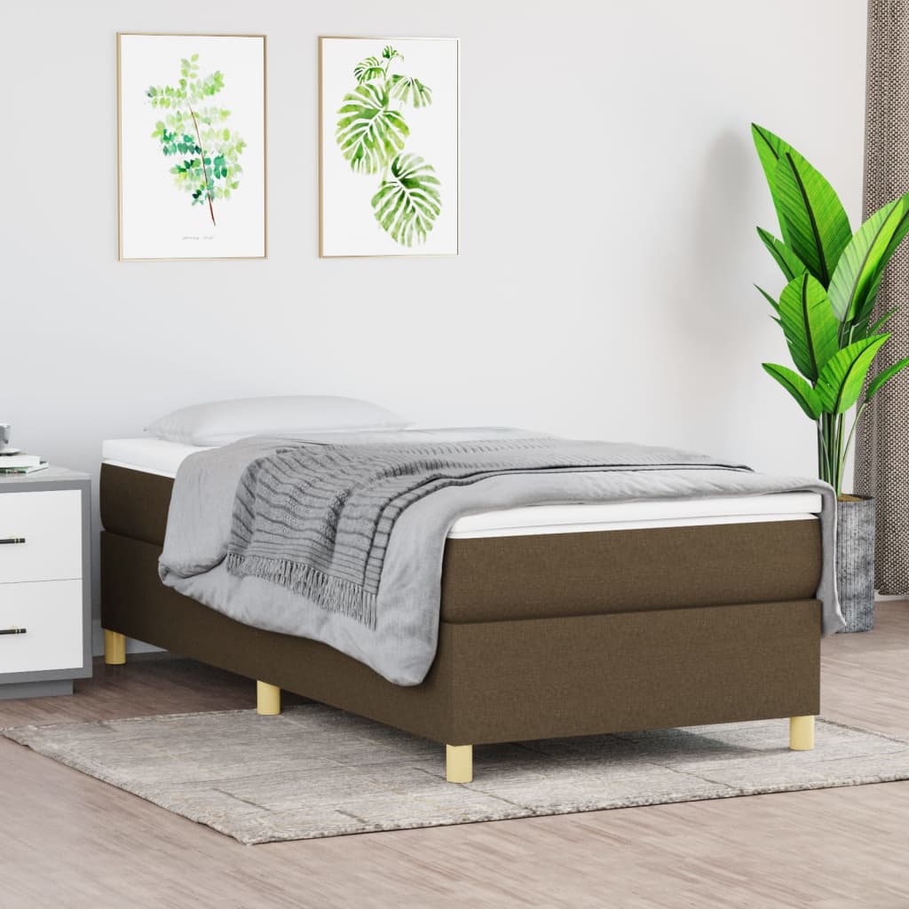 Sommier à lattes de lit avec matelas Marron foncé 80x200 cm - XIOS