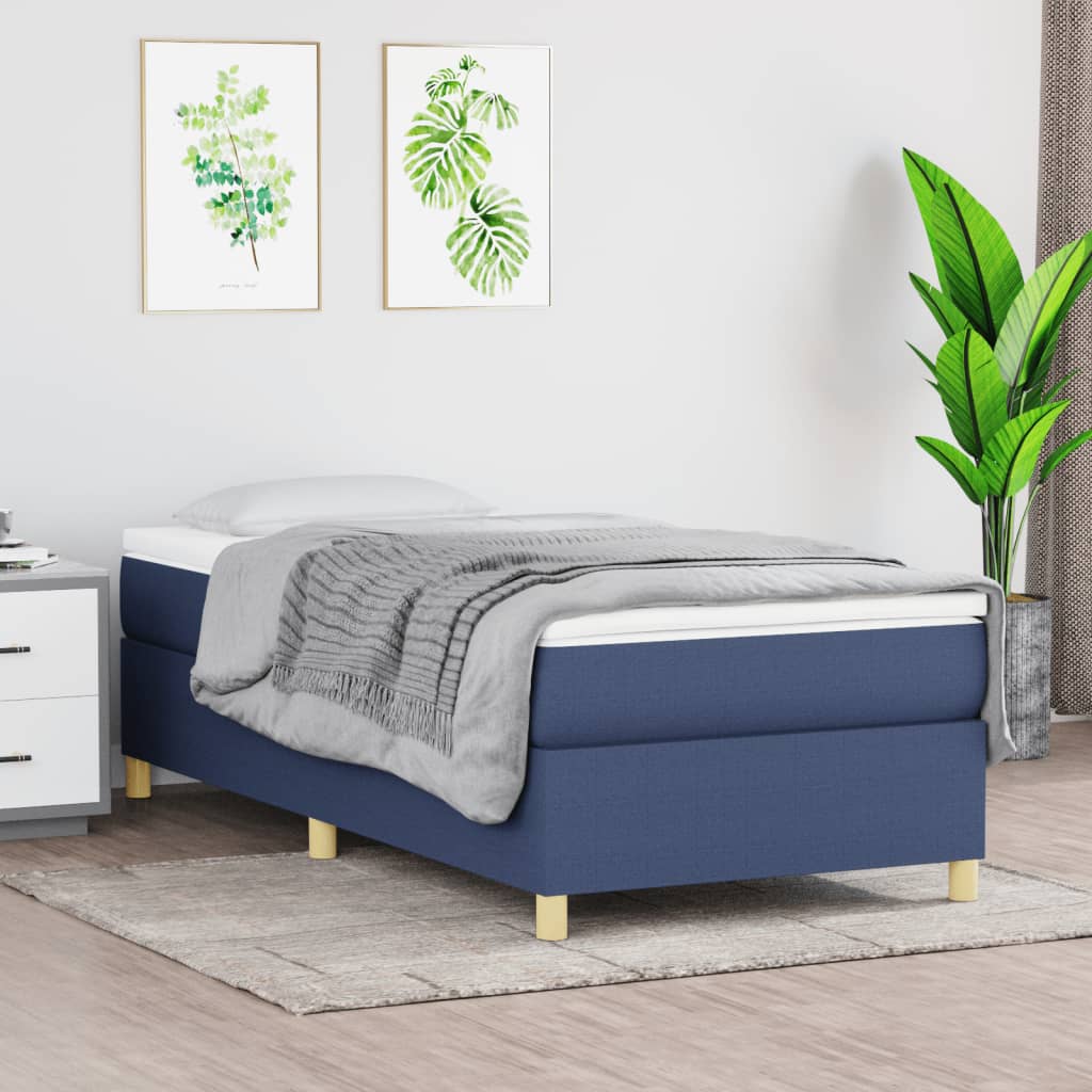 Sommier à lattes de lit avec matelas Bleu 80x200 cm Tissu - XIOS