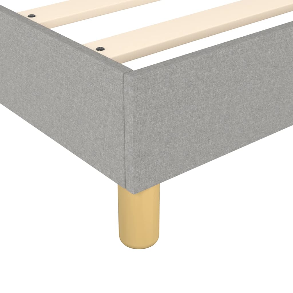 Sommier à lattes de lit et matelas Gris clair 90x190 cm Tissu - XIOS