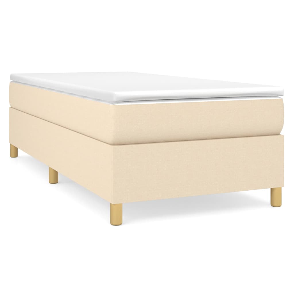 Sommier à lattes de lit et matelas Crème 90x190 cm Tissu - XIOS