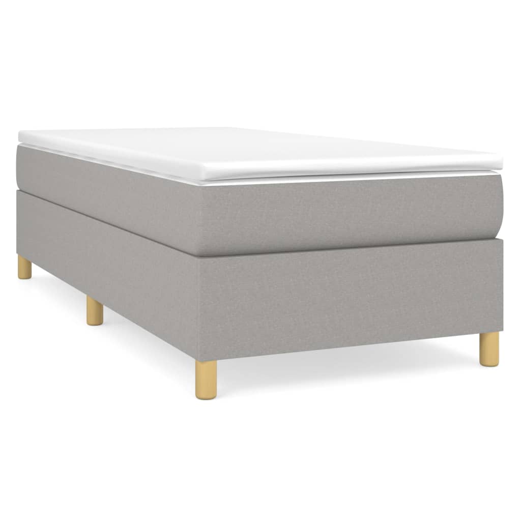 Sommier à lattes de lit avec matelas Gris clair 90x200 cm Tissu - XIOS