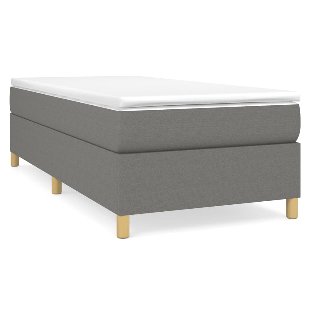 Sommier à lattes de lit avec matelas Gris foncé 90x200 cm Tissu - XIOS