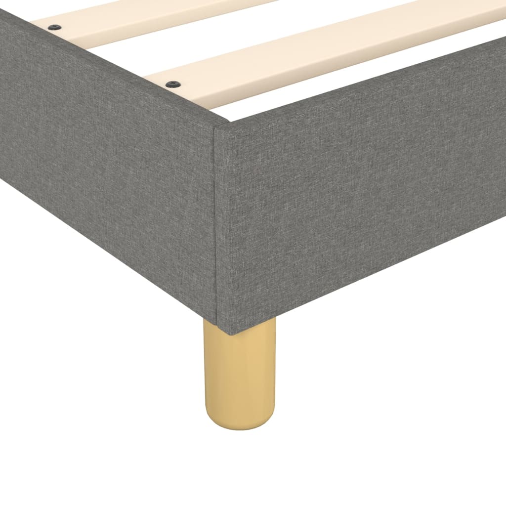 Sommier à lattes de lit avec matelas Gris foncé 90x200 cm Tissu - XIOS