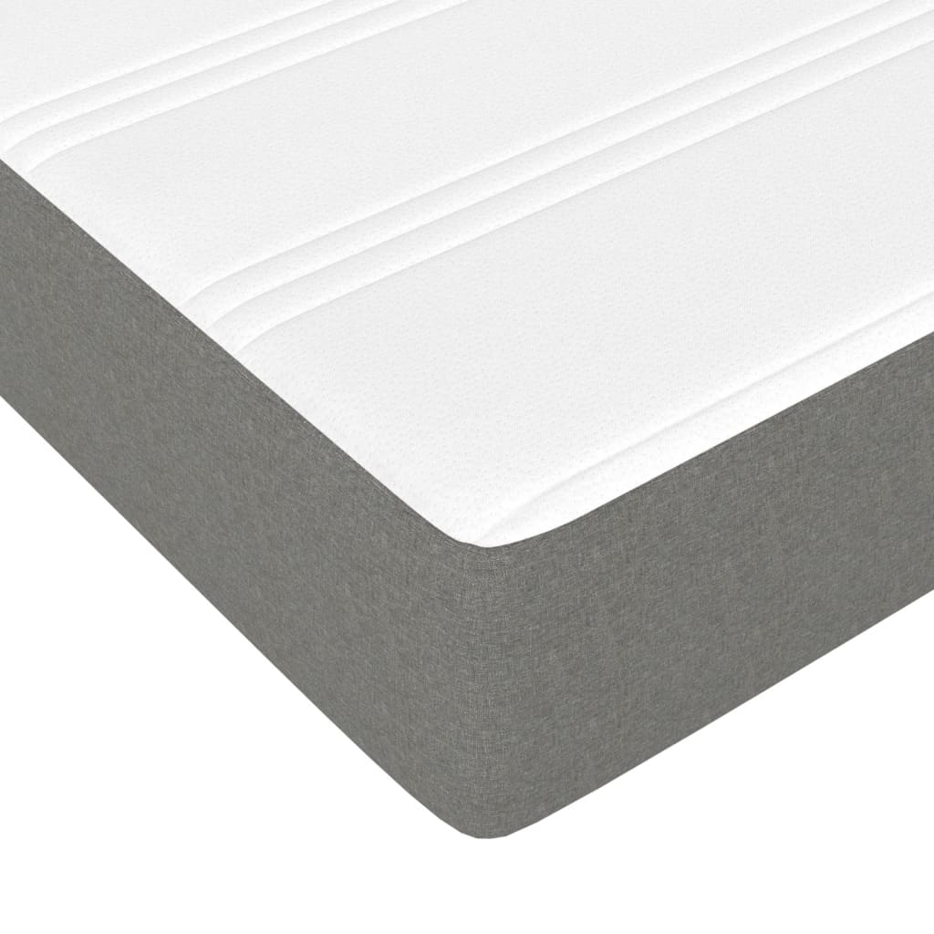 Sommier à lattes de lit avec matelas Gris foncé 90x200 cm Tissu - XIOS