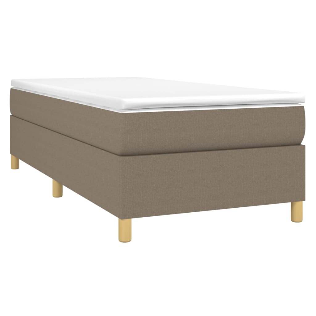 Sommier à lattes de lit avec matelas Taupe 90x200 cm Tissu - XIOS