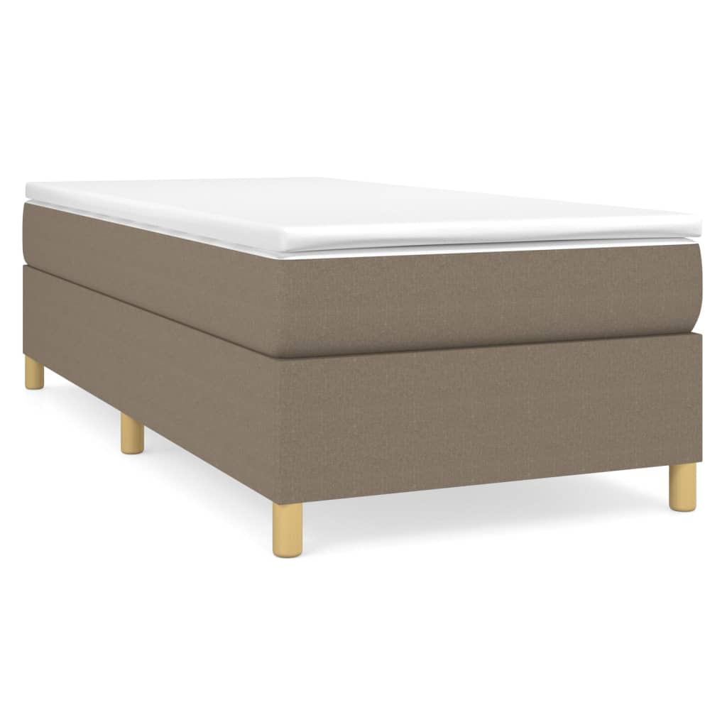 Sommier à lattes de lit avec matelas Taupe 100x200 cm Tissu - XIOS