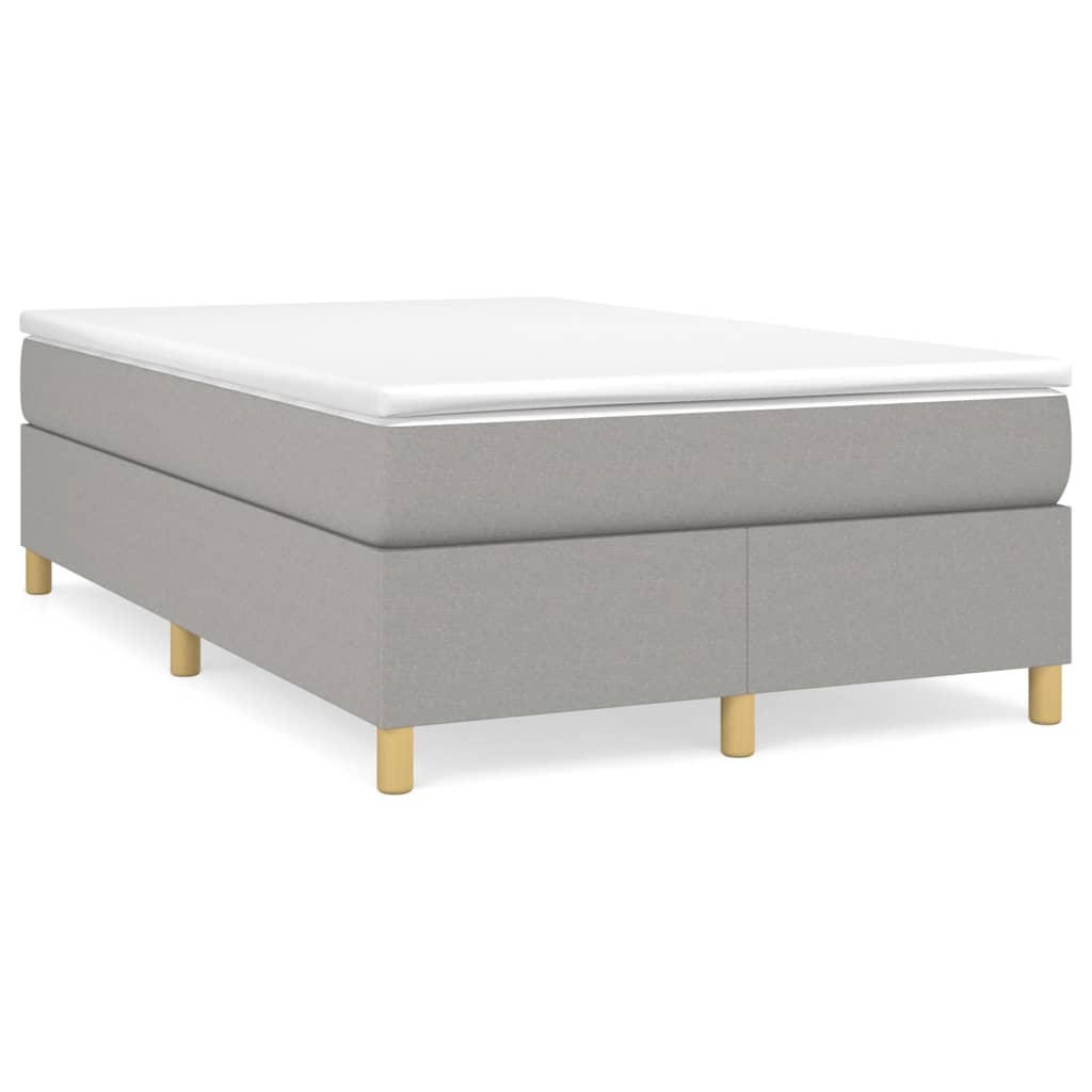 Sommier à lattes de lit avec matelas Gris clair 120x200cm Tissu - XIOS