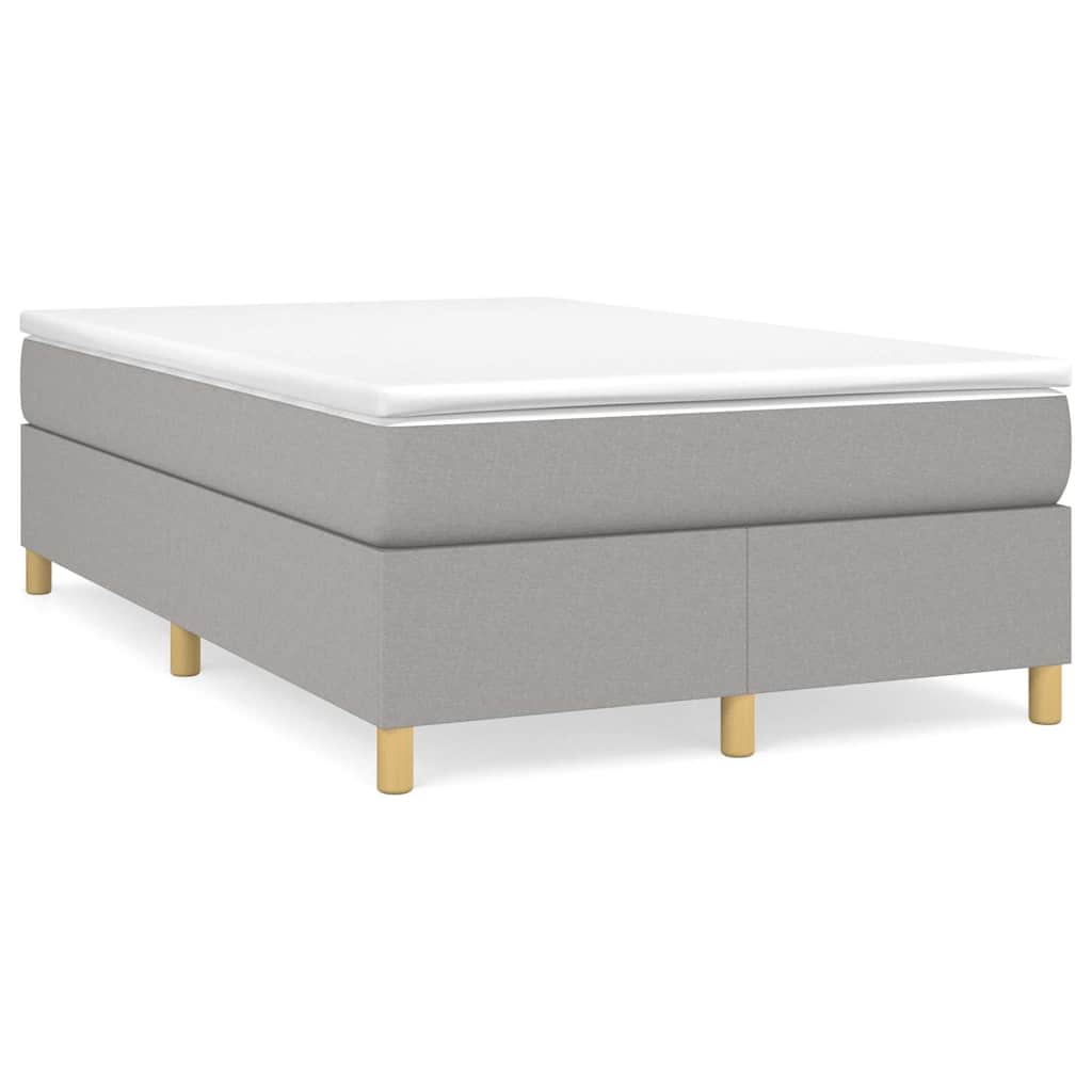 Sommier à lattes de lit avec matelas Gris clair 120x200cm Tissu