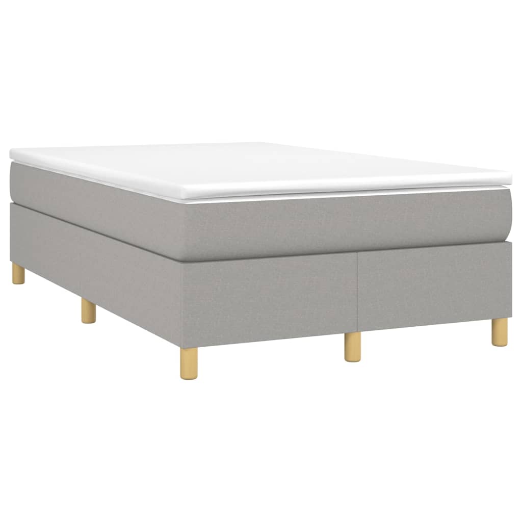 Sommier à lattes de lit avec matelas Gris clair 120x200cm Tissu - XIOS
