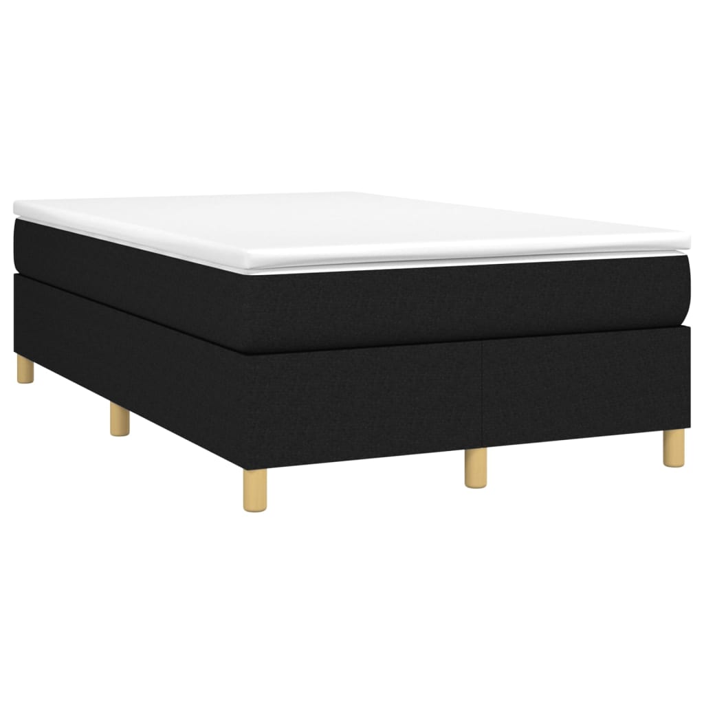 Sommier à lattes de lit avec matelas Noir 120x200 cm Tissu - XIOS