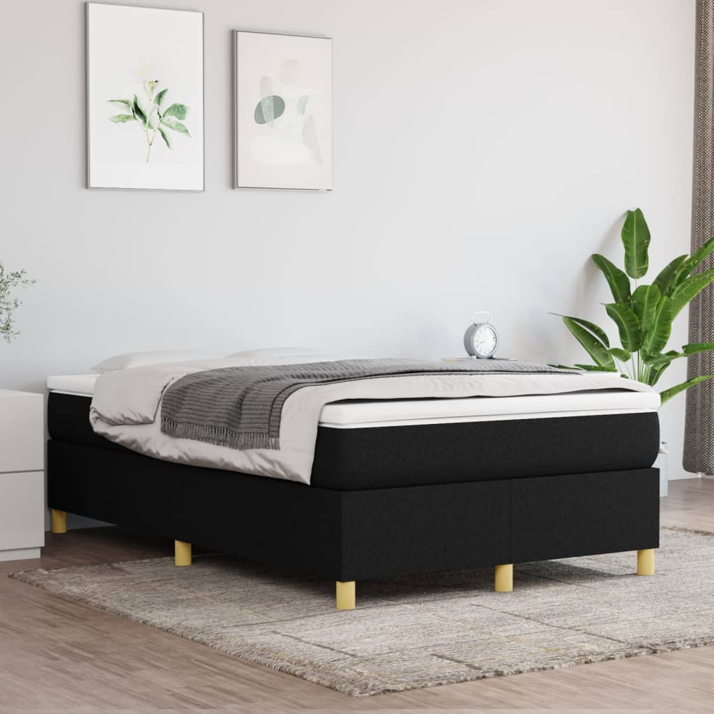 Sommier à lattes de lit avec matelas Noir 120x200 cm Tissu - XIOS