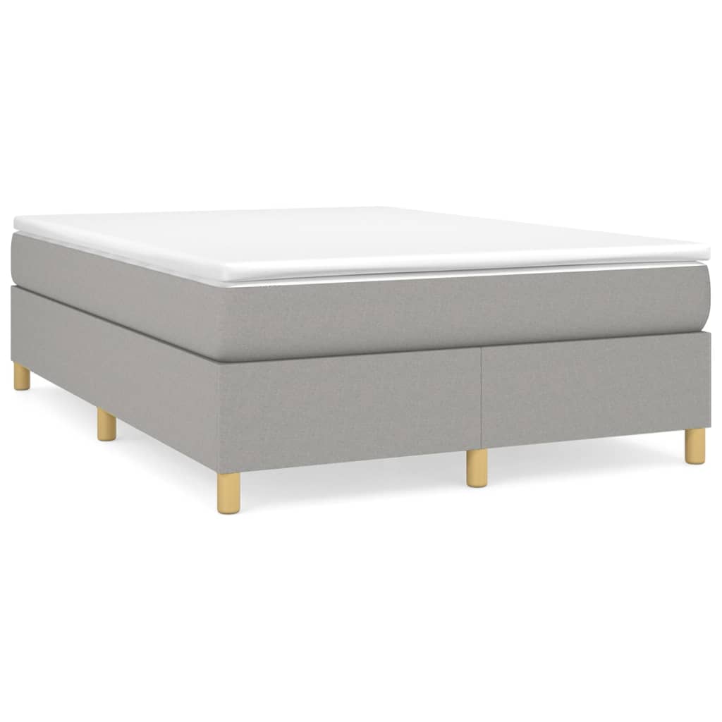 Sommier à lattes de lit avec matelas Gris clair 140x190cm Tissu - XIOS