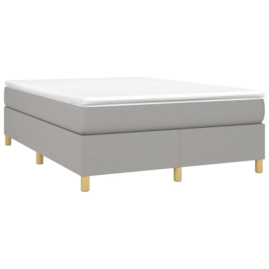 Sommier à lattes de lit avec matelas Gris clair 140x190cm Tissu - XIOS
