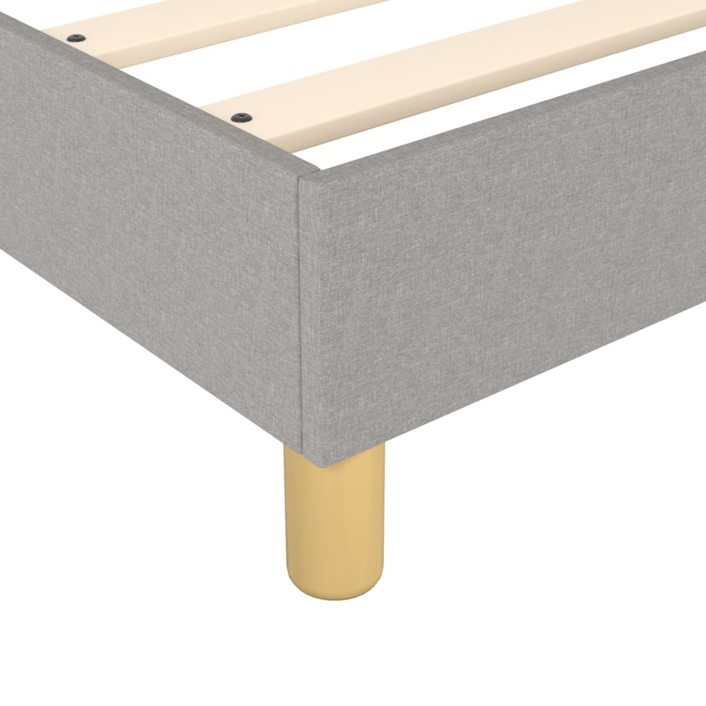 Sommier à lattes de lit avec matelas Gris clair 140x190cm Tissu - XIOS