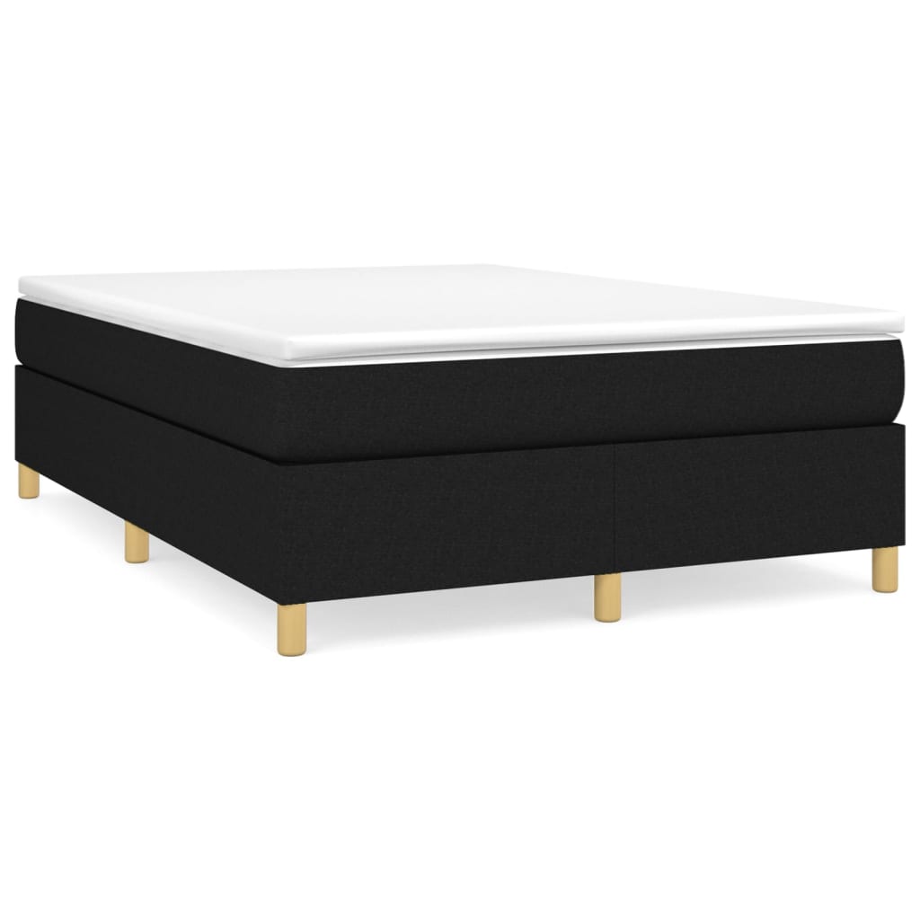 Sommier à lattes de lit avec matelas Noir 140x190 cm Tissu - XIOS