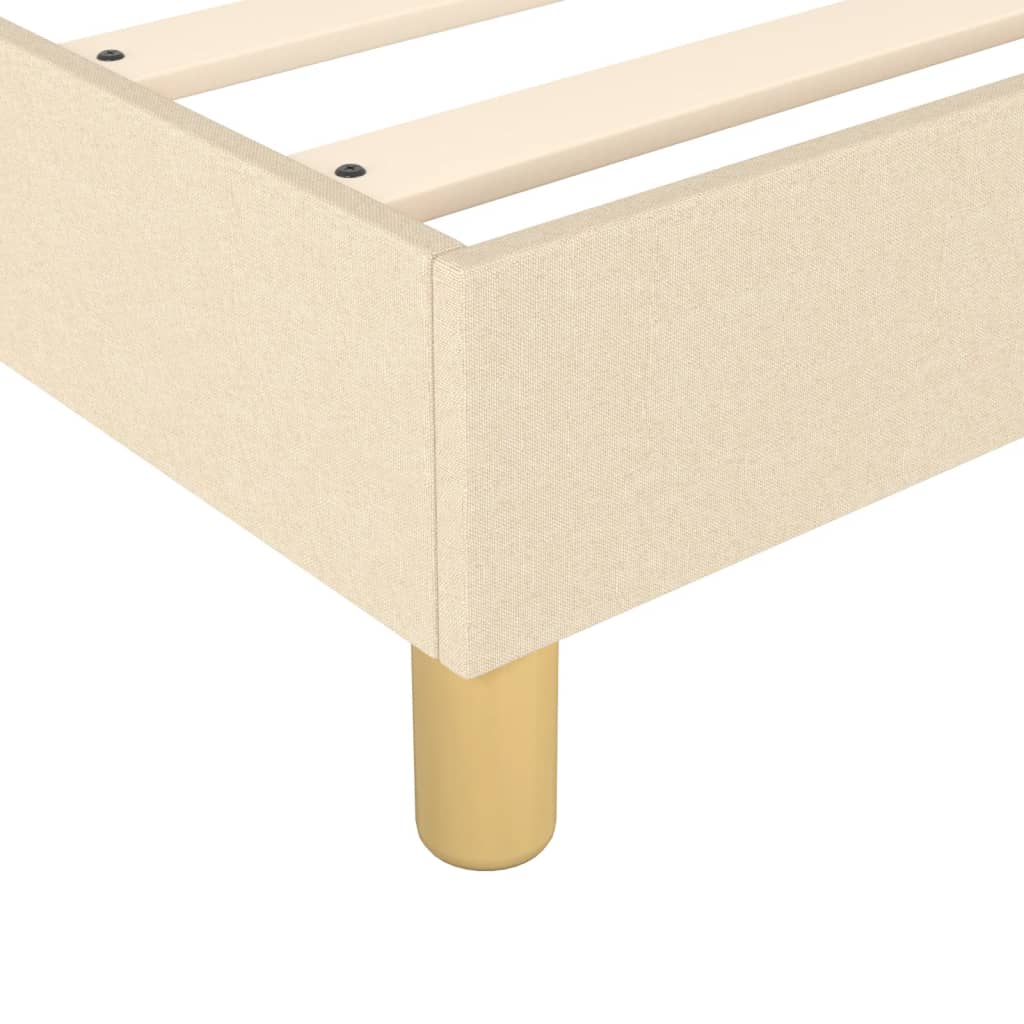 Sommier à lattes de lit avec matelas Crème 140x190 cm Tissu - XIOS